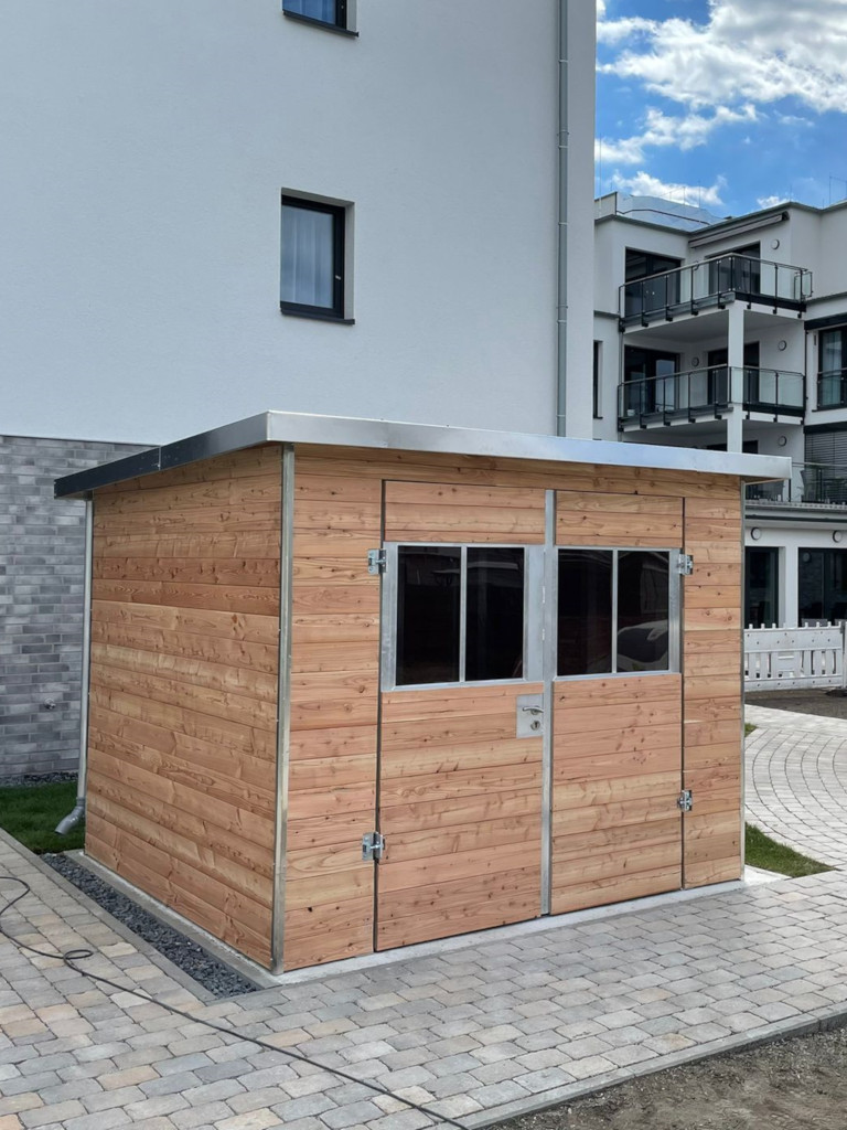 Auswahl Lorsby Aluminium, Gartenhaus mit Holzwänden